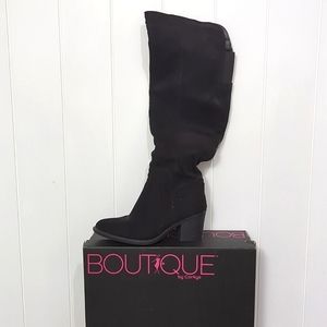 Corkys Black Knee-High Boots